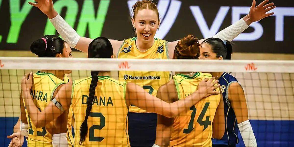 Seleção feminina de vôlei sofre no início, mas vence República Dominicana na Liga das Nações