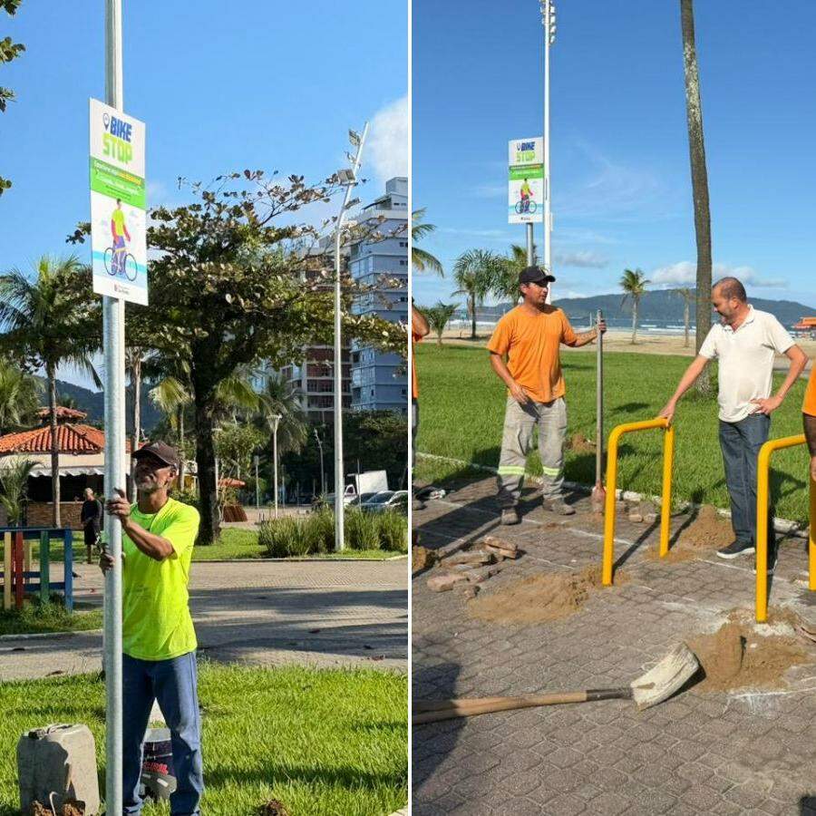 Prefeitura de São Vicente amplia pontos de bicicletário na cidade