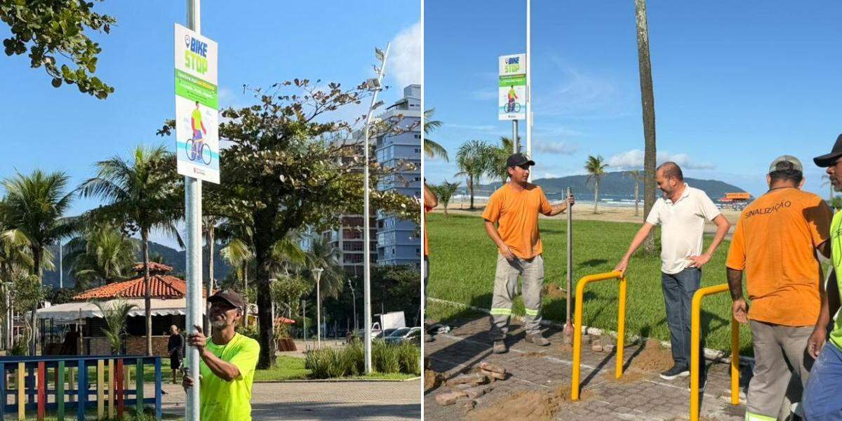 Prefeitura de São Vicente amplia pontos de bicicletário na cidade