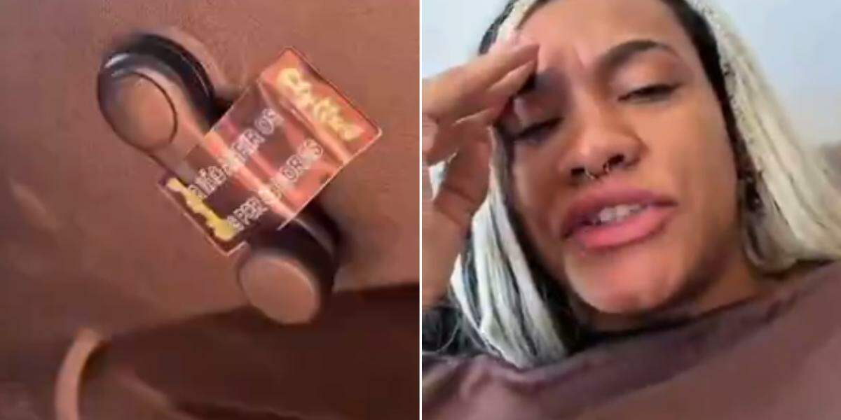 Maçaneta do carro da Uber estava com lacre para que a janela não fosse aberta; Vanessa Sassá, jogadora de Santos, viralizou ao expor situação nas redes sociais