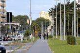 Linha Amarela é uma das principais artérias de trânsito do Município e a primeira ligação entre as áreas continental e insular de São Vicente