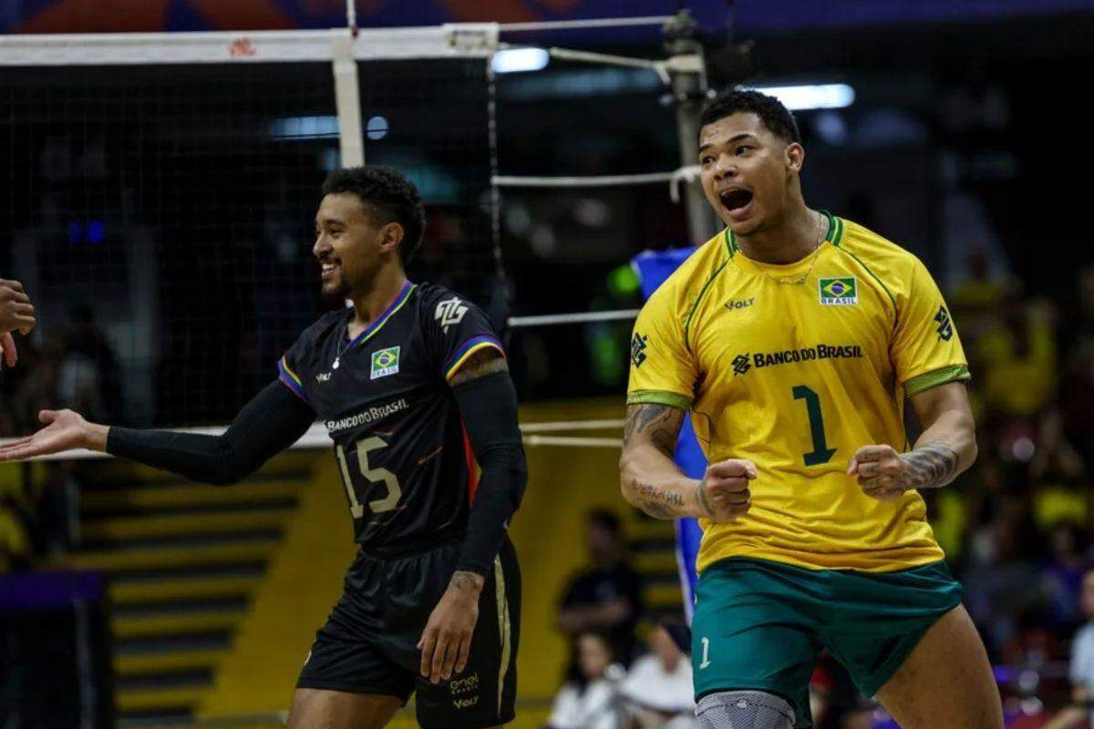Seleção brasileira masculina de vôlei derrota Irã na estreia da Liga das Nações