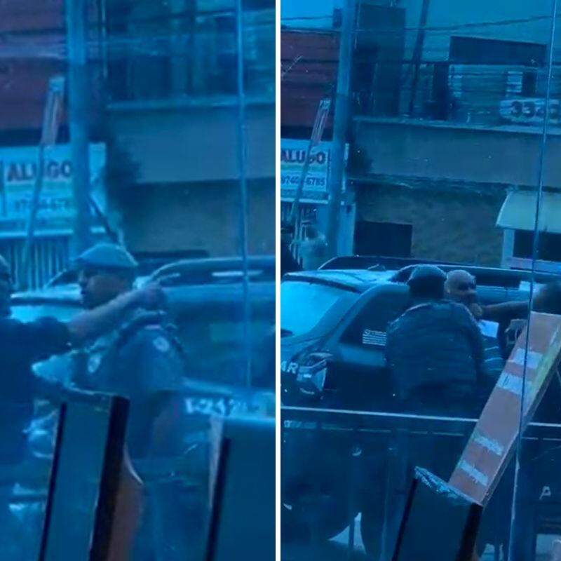 Homem foi detido após confusão na Avenida Thiago Ferreira, no distrito de Vicente de Carvalho, em Guarujá