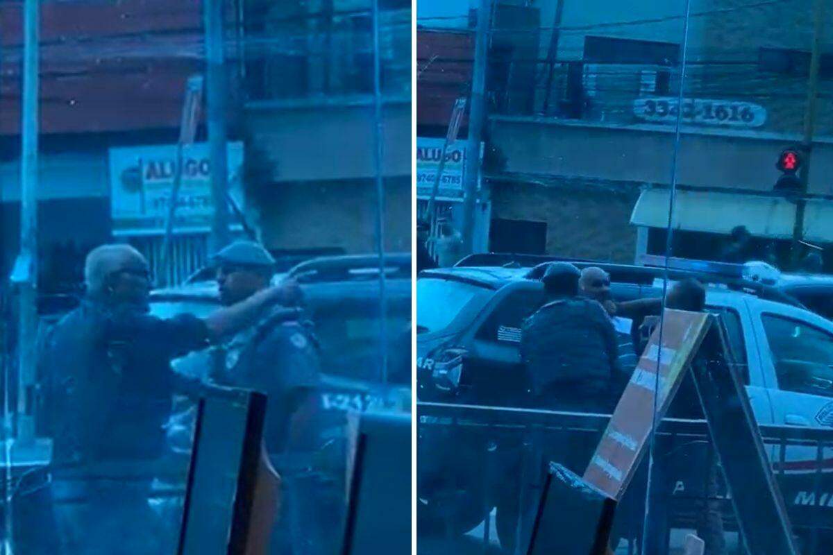 Homem foi detido após confusão na Avenida Thiago Ferreira, no distrito de Vicente de Carvalho, em Guarujá