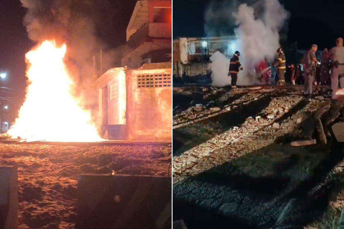 Moradores fizeram um protesto na noite de  terça-feira (9) em Cubatão