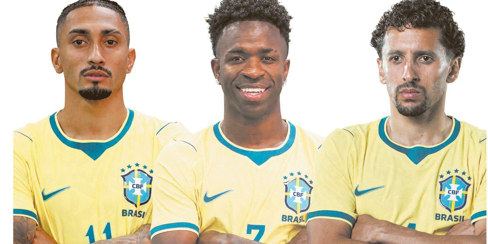 Com Raphinha, Vini Jr e Marquinhos como pilares do time, Brasil inicia a busca pelo sexto título mundial neste sábado (13), contra o Marrocos
