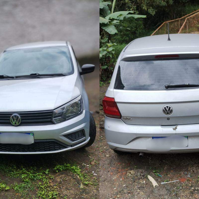 Veículo foi localizado em zona de mata