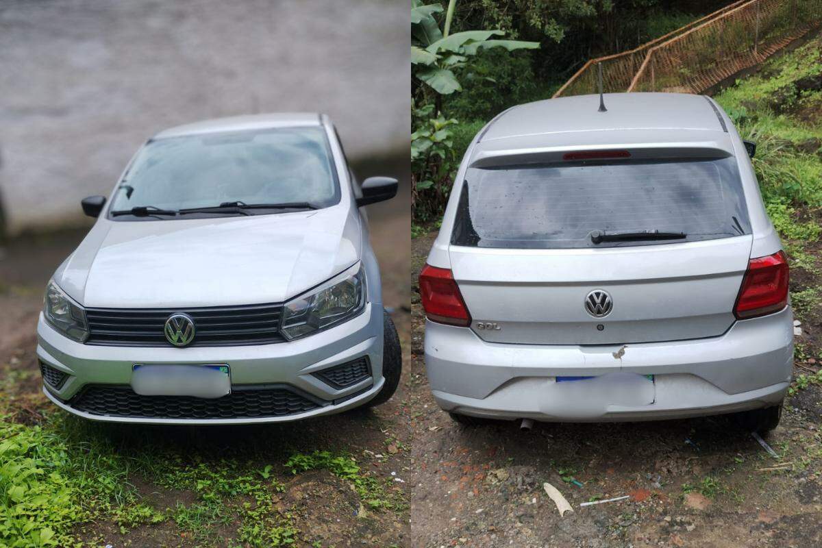 Veículo foi localizado em zona de mata