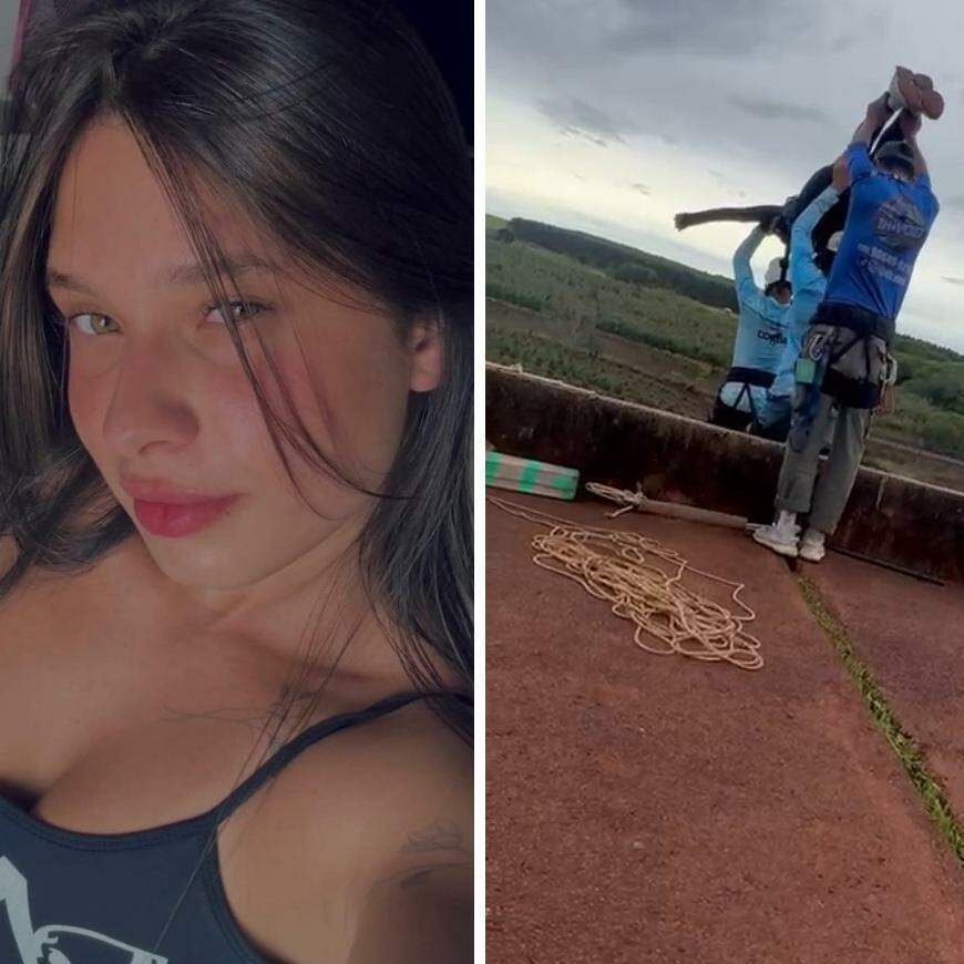Maria Eduarda Rodrigues de Freitas, de 21 anos, morreu durante um salto de rope jump na Ponte do Esqueleto