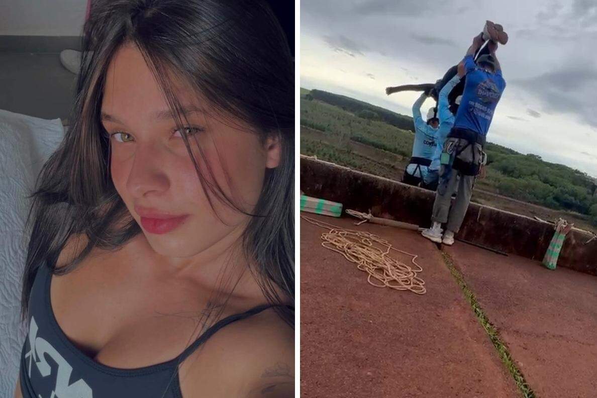 Maria Eduarda Rodrigues de Freitas, de 21 anos, morreu durante um salto de rope jump na Ponte do Esqueleto