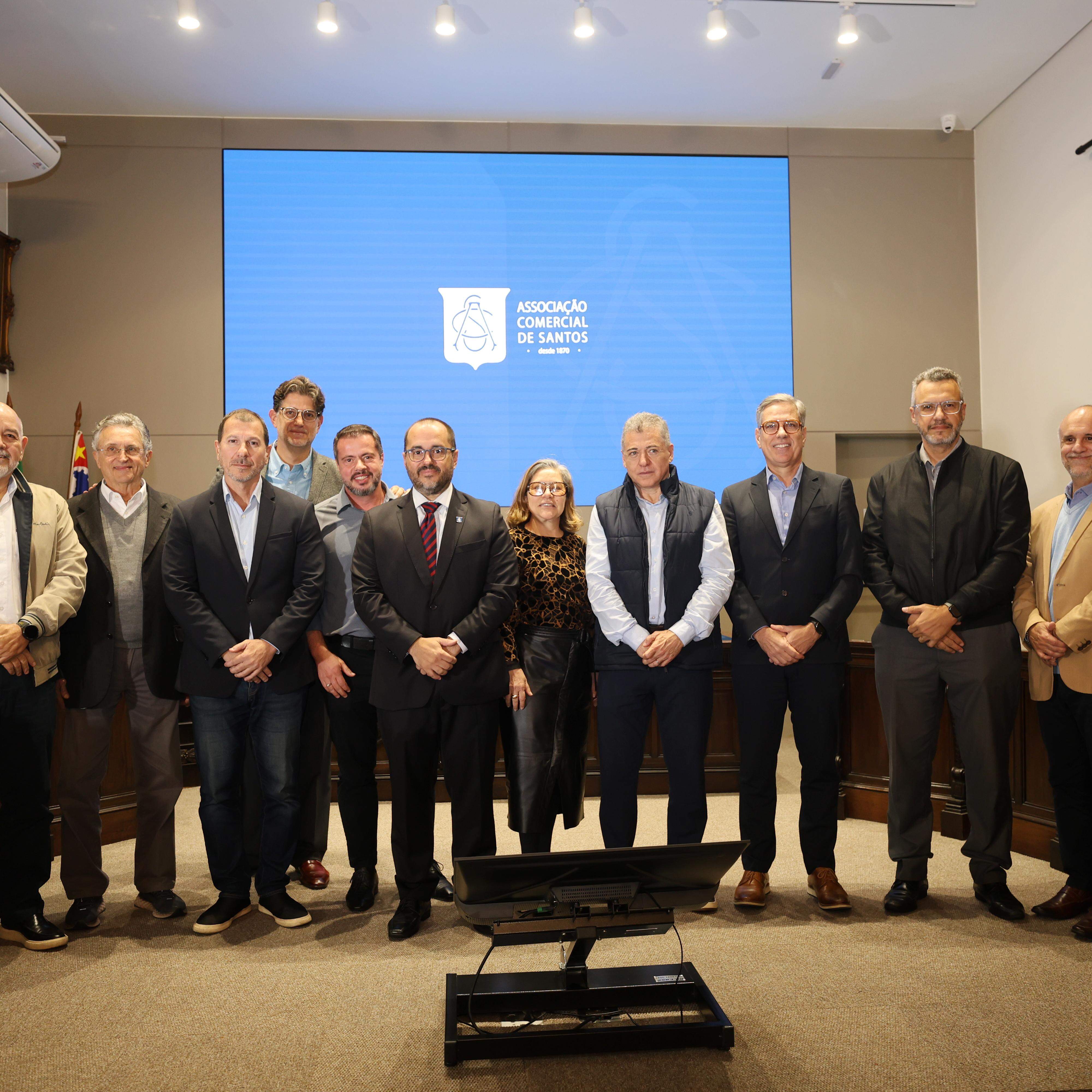 Nova diretoria da Associação Comercial de Santos terá gestão até 2029: casa aberta para todos os debates que ajudem a Baixada Santista