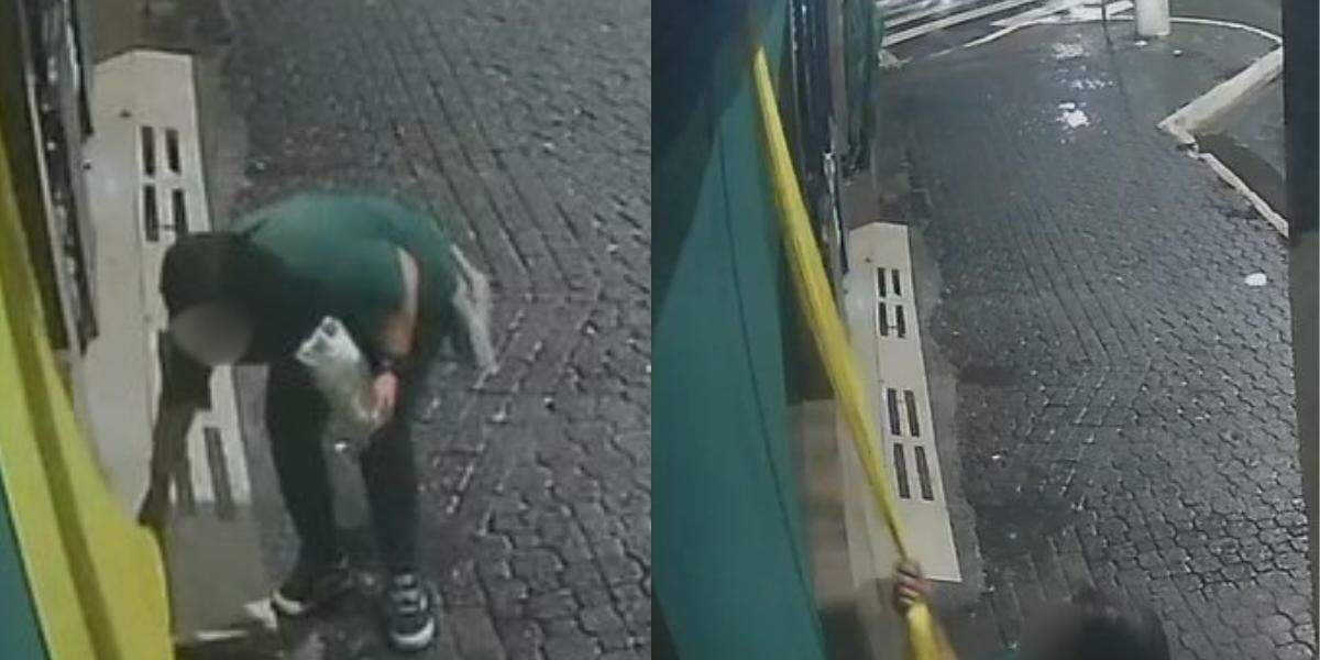 Mulher foi flagrada furtando a decoração temática do bar
