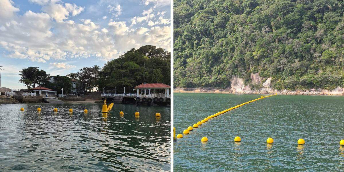 O Clube de Pesca de Santos informou que a delimitação da área próxima à Ilha das Palmas destina-se à segurança de todos os banhistas que frequentam o local e aos banhistas
