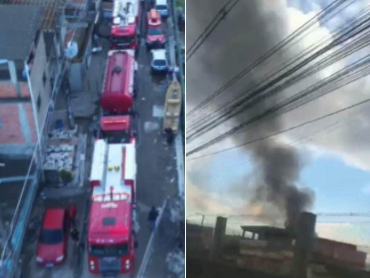 Fogo destruiu cerca de 10 moradias