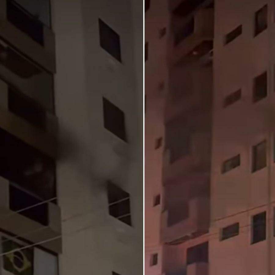 Imóvel atingido por incêndio fica no terceiro andar de edifício