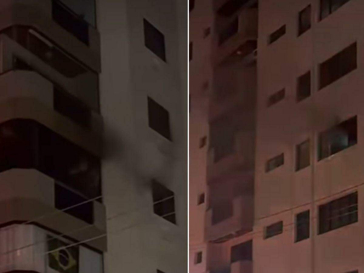 Imóvel atingido por incêndio fica no terceiro andar de edifício