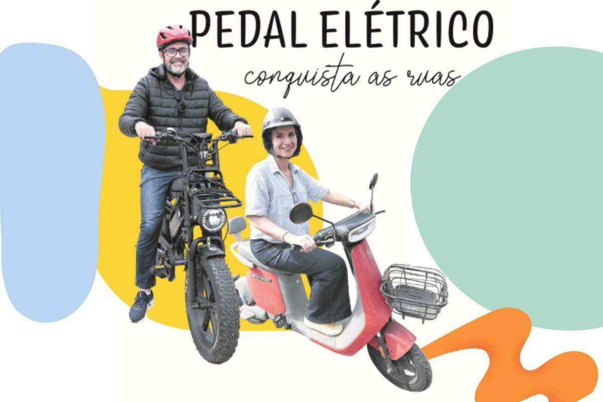 Hélio levou o amor antigo por bicicletas para o modelo elétrico; Luciana também aderiu para chegar aos compromissos, e prega mais respeito por parte dos condutores em relação aos pedestres