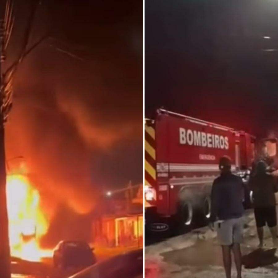 Chamas foram extintas pelo Corpo de Bombeiros