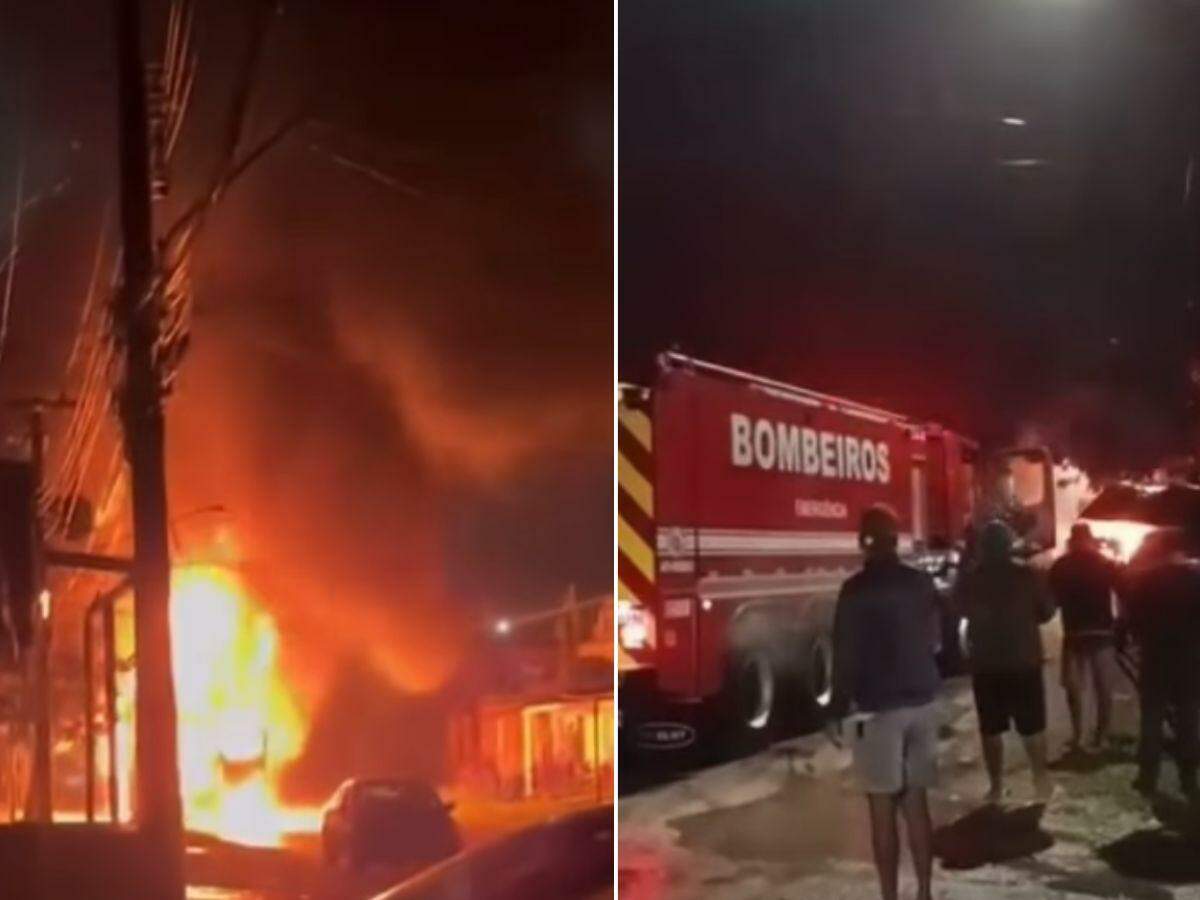 Chamas foram extintas pelo Corpo de Bombeiros