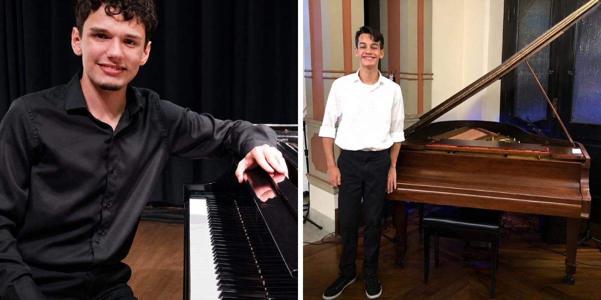 Danilo Amado traz obras de grandes nomes da música erudita; Jovem pianista santista Samuel Candeira Lopes faz recital no sábado
