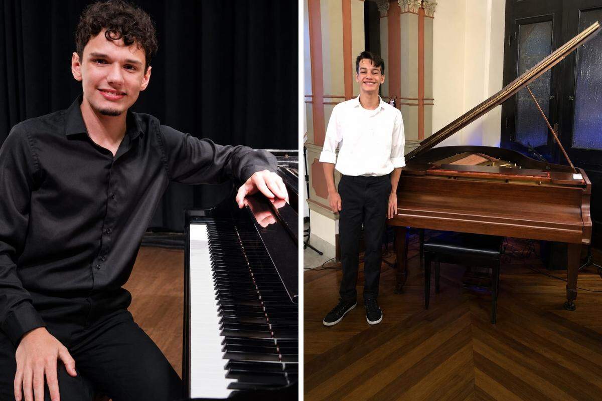 Danilo Amado traz obras de grandes nomes da música erudita; Jovem pianista santista Samuel Candeira Lopes faz recital no sábado