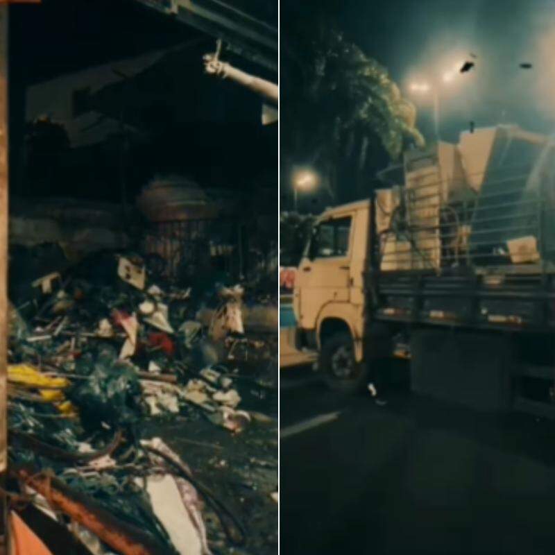 As equipes policiais que realizavam patrulhamento em Santos identificaram movimentação irregular no ferro-velho que já havia sido fechado