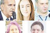 Acima: Rodolfo Amaral (esq.), Maria Luiza Limeres (centrO) e Ademir Machado (dir.); abaixo: Vera Rita Ferreira (esq.) e Rodrigo Martins (dir.)