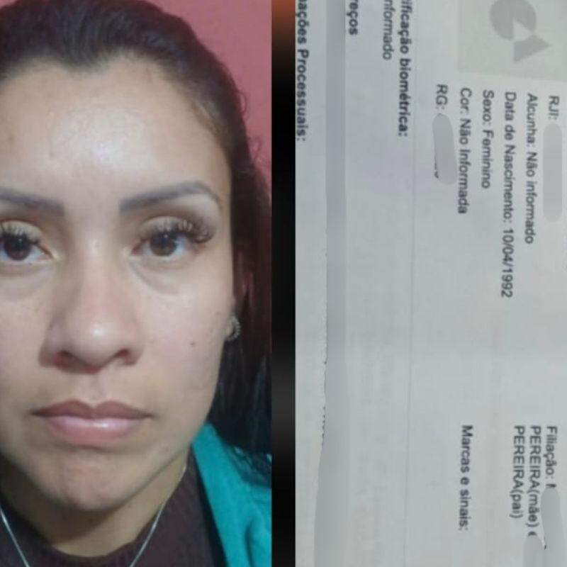 Lourene Carla de Aguiar Pereira, de 34 anos, foi capturada no bairro Rio do Poço, em Itanhaém