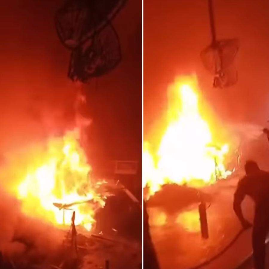 Chamas foram extintas por profissionais do local