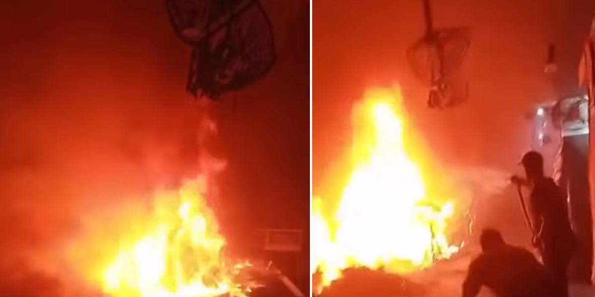 Chamas foram extintas por profissionais do local