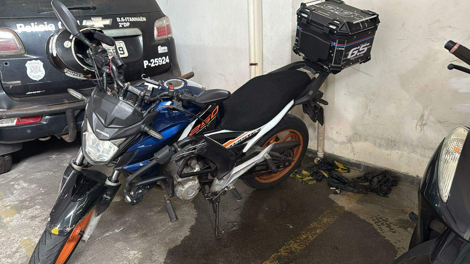 Motocicleta utilizada na entrega também foi apreendida