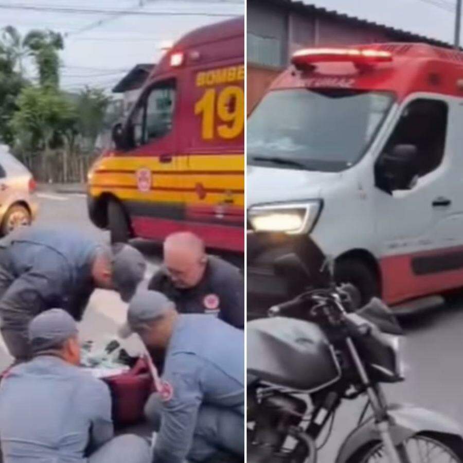 O Corpo de Bombeiros e o Samu atenderam a ocorrência