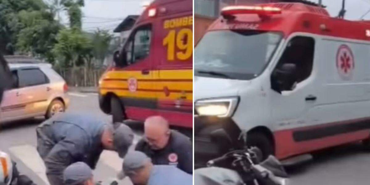 O Corpo de Bombeiros e o Samu atenderam a ocorrência
