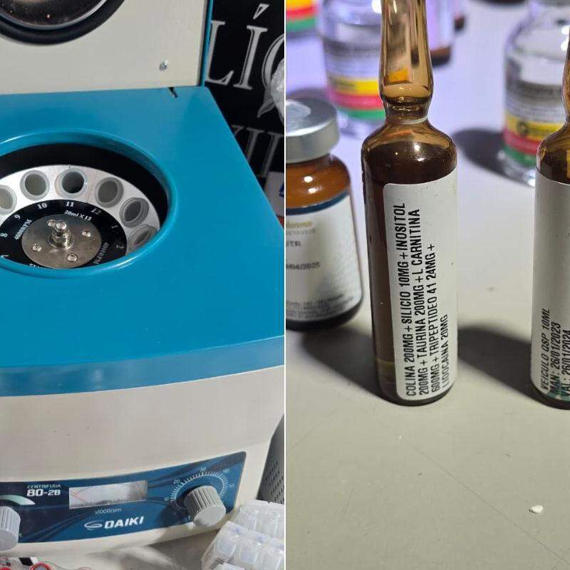 No local, foram apreendidos produtos destinados à esterilização e assepsia hospitalar