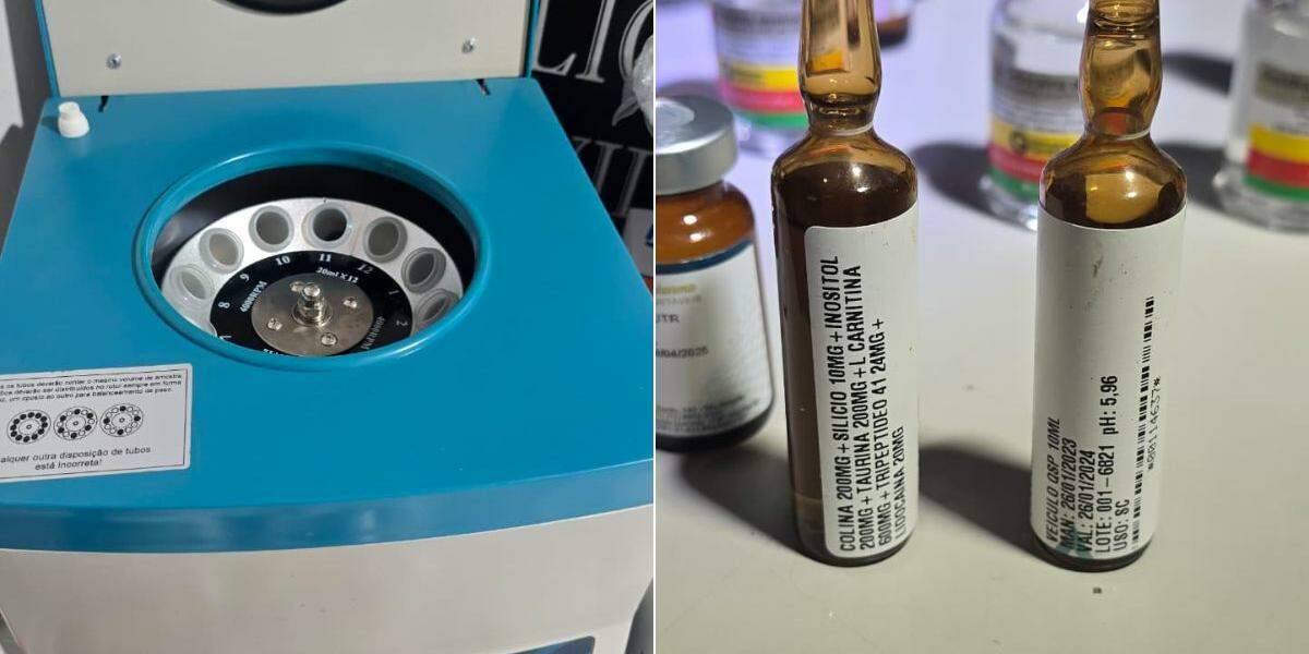 No local, foram apreendidos produtos destinados à esterilização e assepsia hospitalar