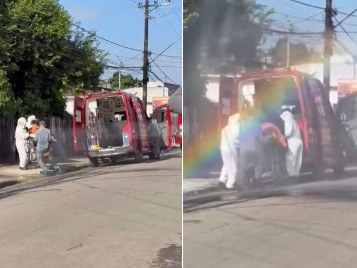 Corpo de Bombeiros efetuou o resgate e encaminhou a vítima para o hospital