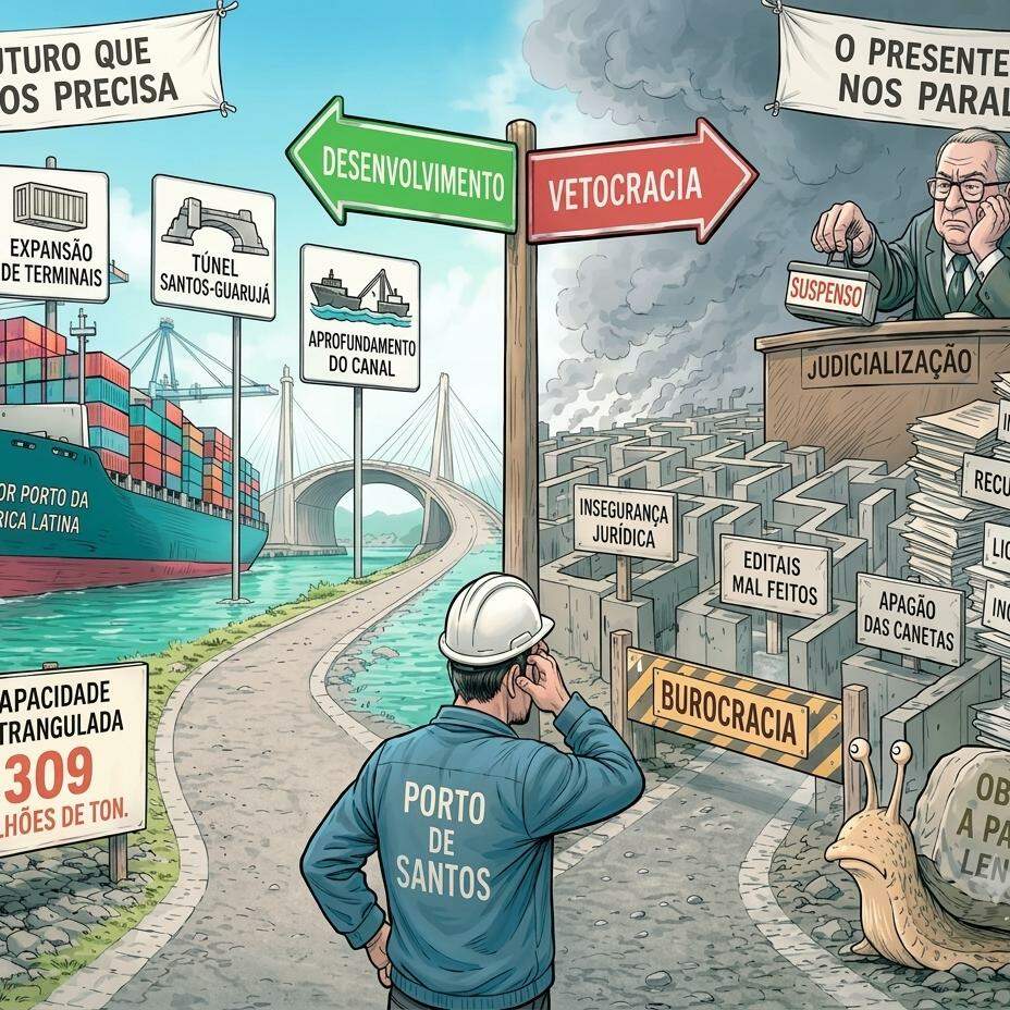 Vetocracia portuária: a inércia institucional que trava a infraestrutura brasileira