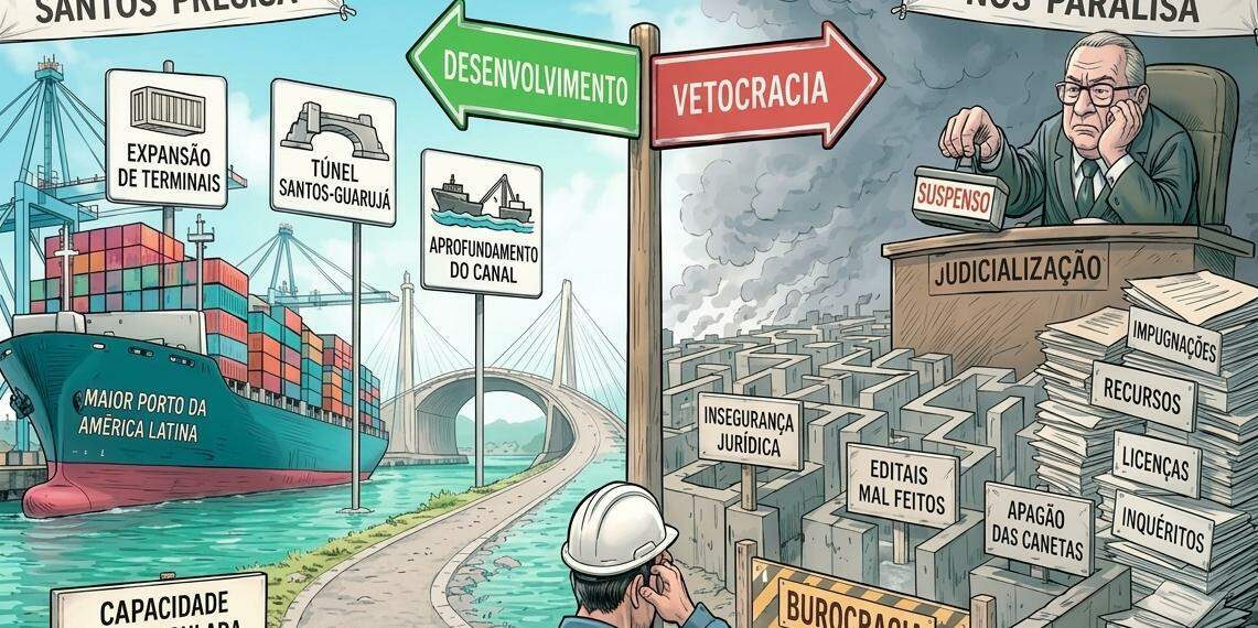 Vetocracia portuária: a inércia institucional que trava a infraestrutura brasileira