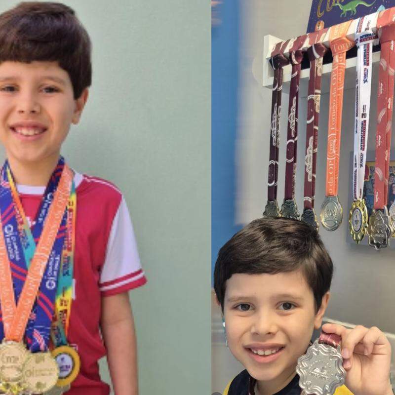 Aos 8 anos, Bento é apaixonado por matemática, programação, tecnologia e astronomia