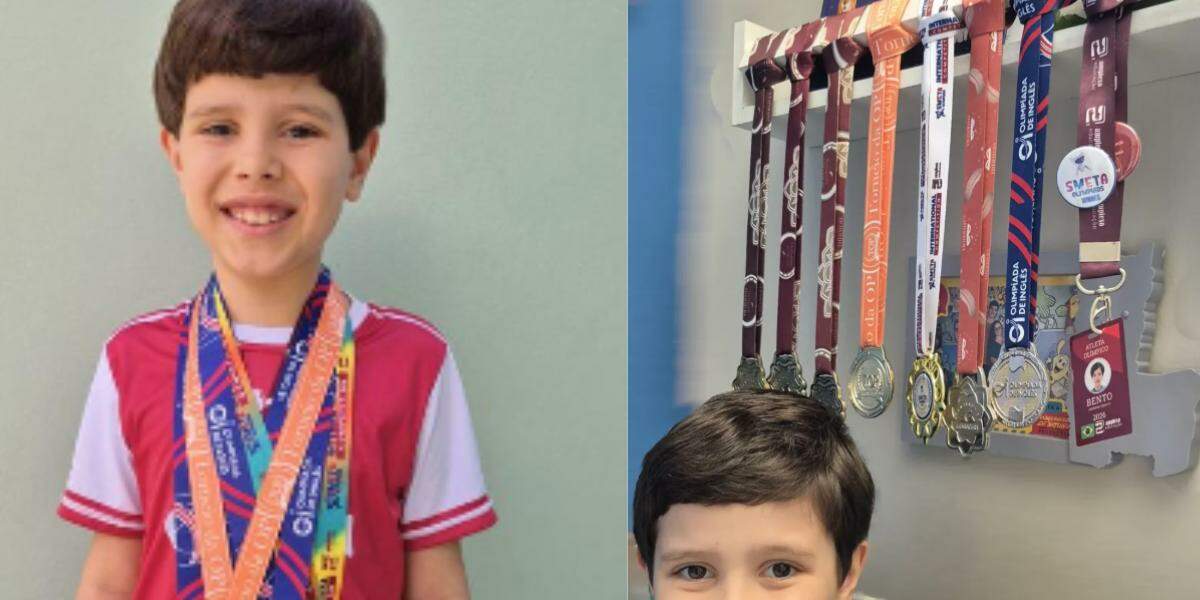 Aos 8 anos, Bento é apaixonado por matemática, programação, tecnologia e astronomia