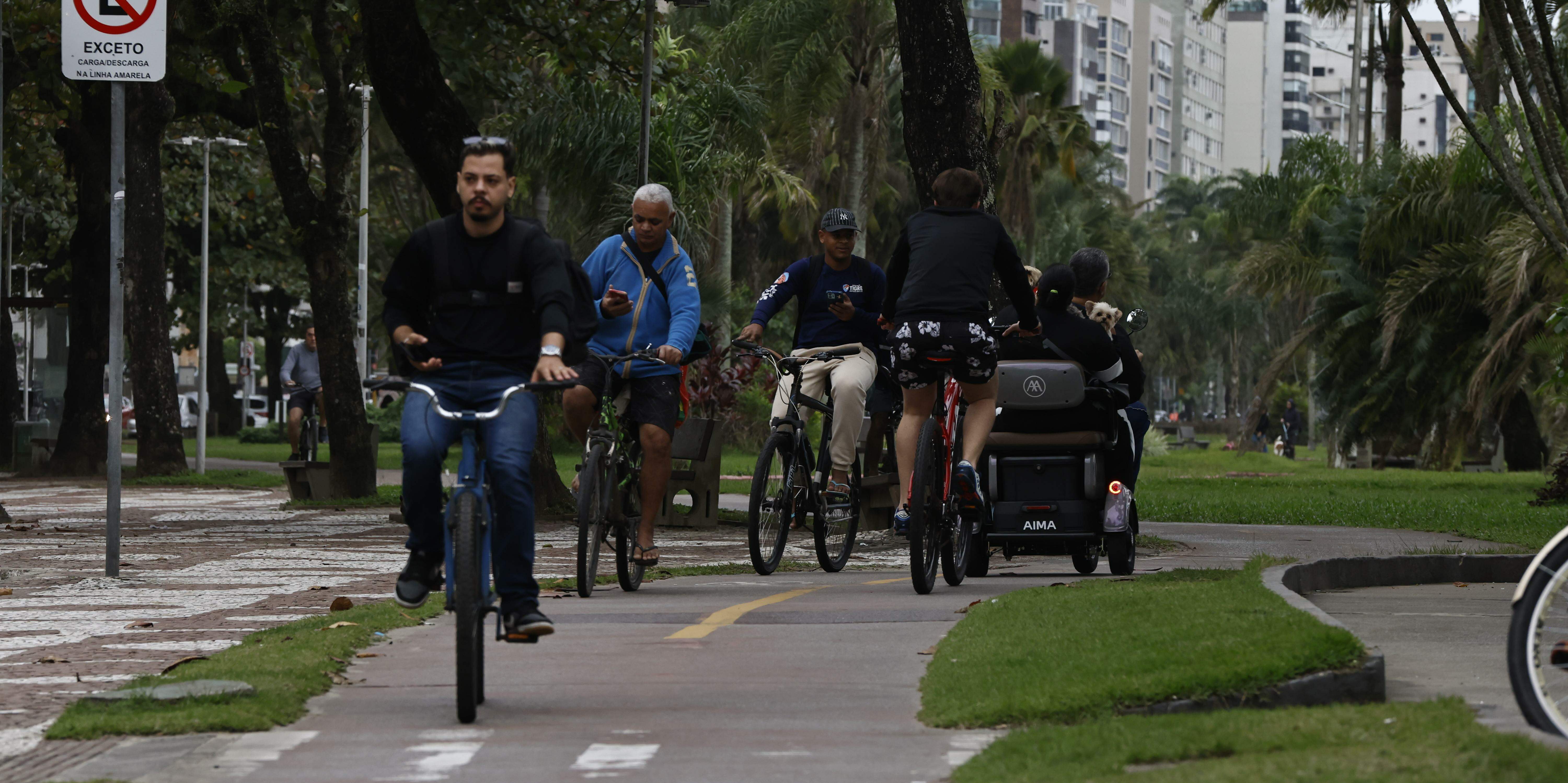 A movimentação horizontal, pela praia e nas paralelas, é mais bem servida do que o trajeto praia-centro em Santos