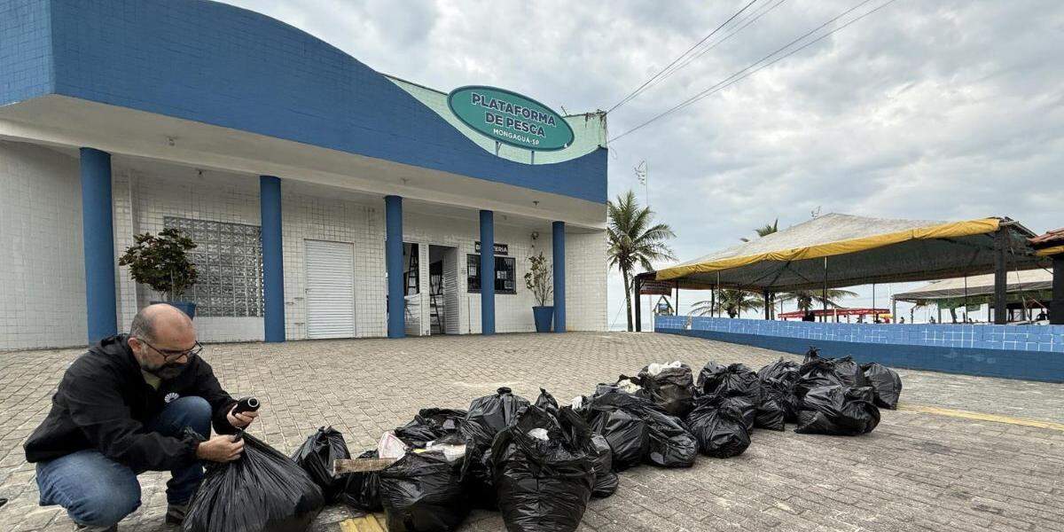 Lixo foi recolhido na região da Plataforma de Pesca