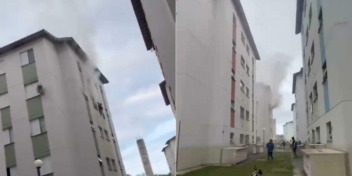 Fogo começou em apartamento no quarto andar de conjunto habitacional em Guarujá