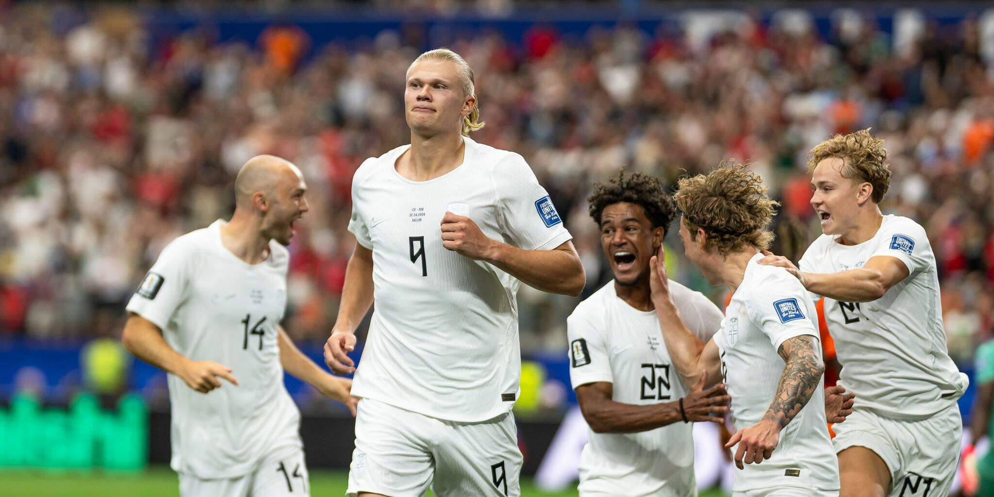 Haaland decidiu aos 40 minutos do segundo tempo, com uma bola que procurou o artilheiro sozinho na área: foi o quinto gol dele neste Mundial