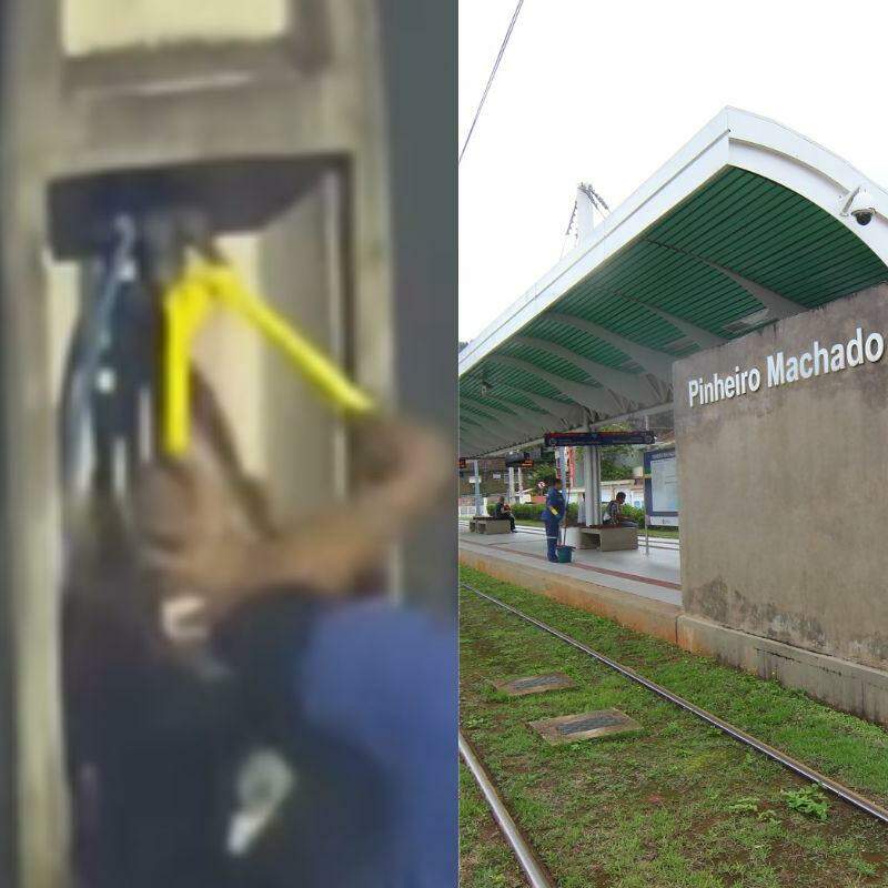 Criminoso furta cabos de estação do VLT em Santos; sistema opera sem interrupções