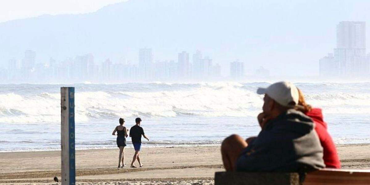 Sol marca presença na Baixada Santista no fim de semana, mas tempo frio continua