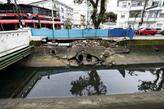 Obras para recuperação de trecho no Canal 4, em Santos, seguem em andamento