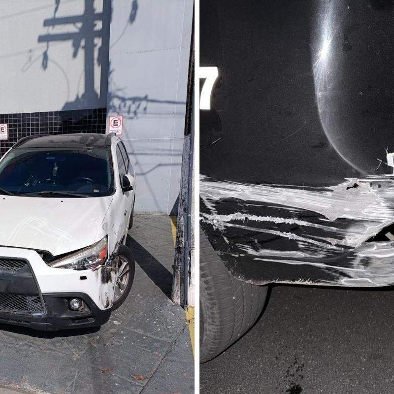 Motorista que foi preso colidiu e danificou a viatura da Polícia Civil