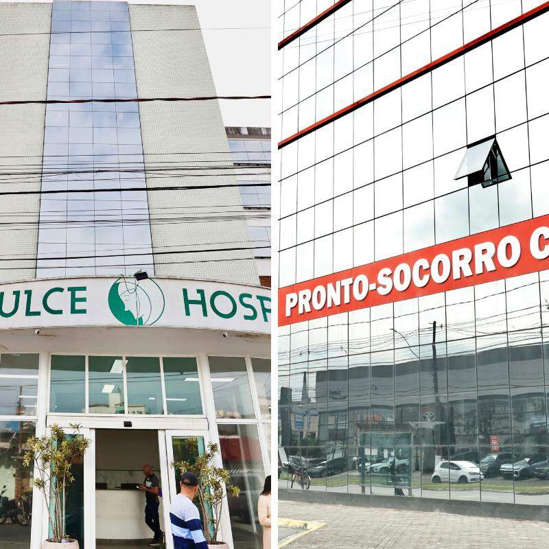 Hospital Irmã Dulce é um dos integrantes de complexo que reúne PS Central Guilhermina (foto à direita), UPA Samambaia e Nefro PG
