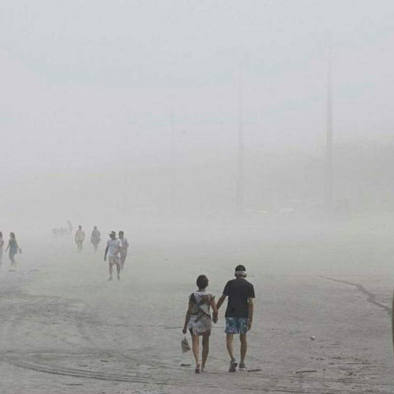 Nevoeiro causou baixa visibilidade na Baixada Santista no início de julho; ele pode voltar na sexta (10), segundo o Climatempo